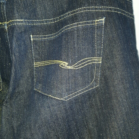 Dark Wash Jeans with Hints Metallic Gold - Picture 6 of 6